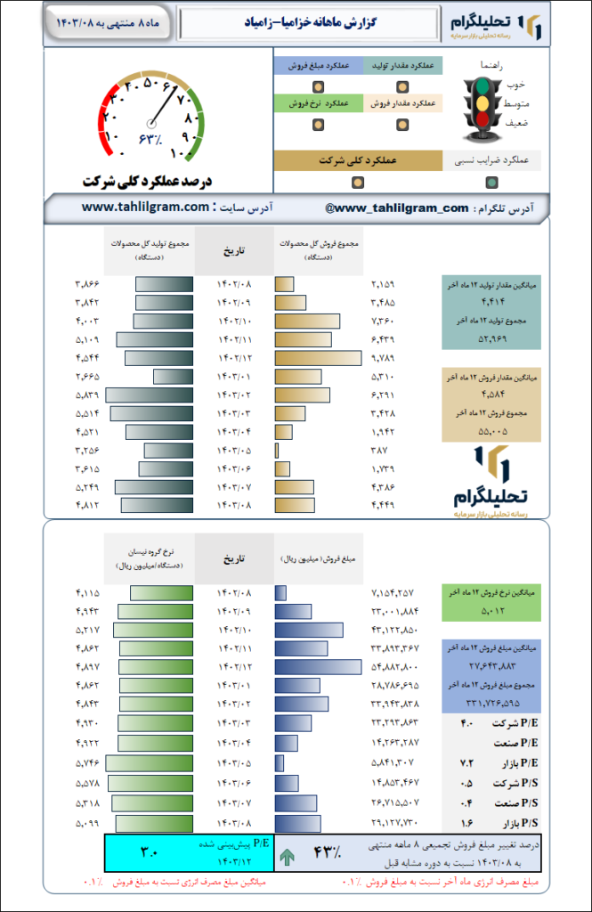 گزارش ماهانه منتهی به 1403/08 خزامیا-زامیاد
