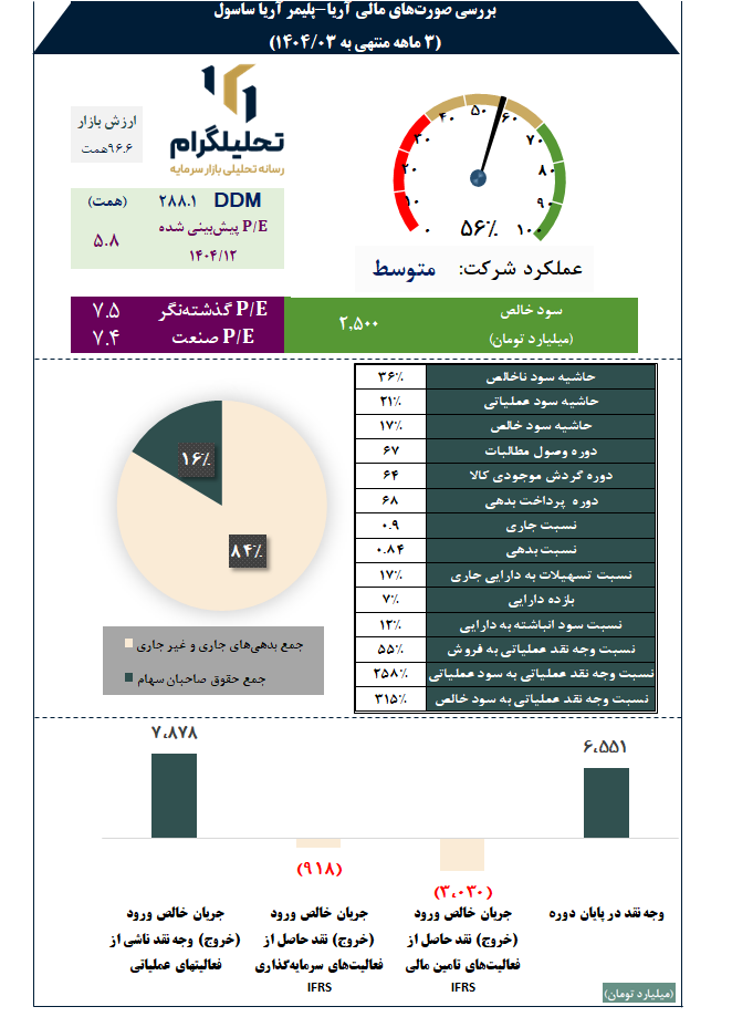 بررسی صورتهای مالی آریا-پلیمر آریا ساسول