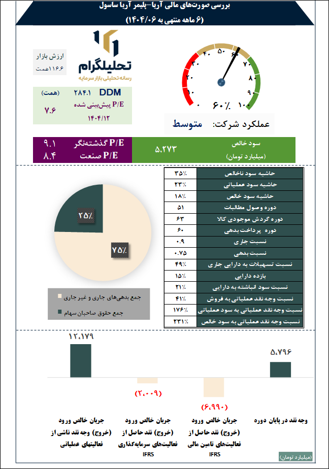 بررسی صورتهای مالی آریا-پلیمر آریا ساسول