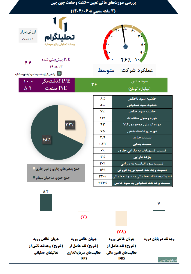 بررسی صورتهای مالی غچین-کشت و صنعت چین چین