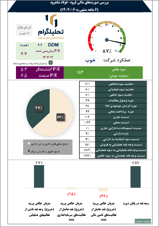 بررسی صورتهای مالی فرود-فولاد شاهرود