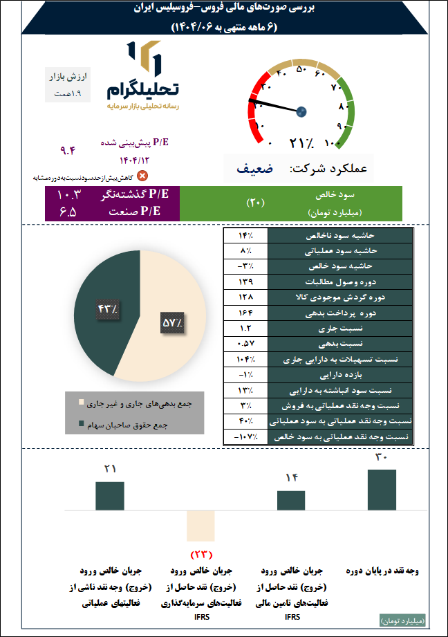 بررسی صورتهای مالی فروس-فروسیلیس ایران