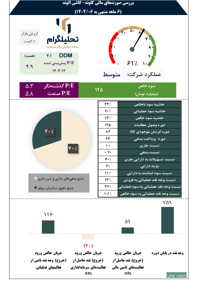 بررسی صورتهای مالی کلوند-کاشی الوند